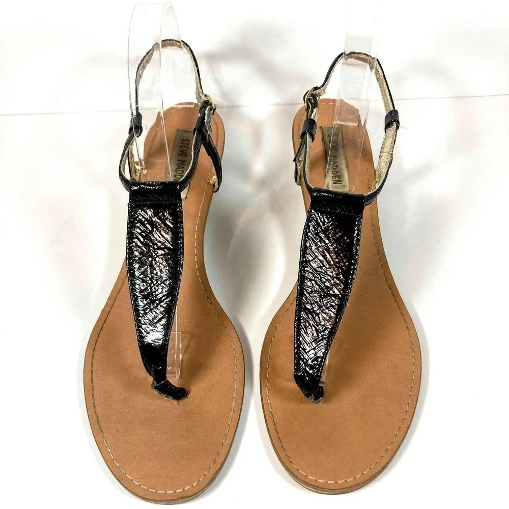 Size 9 Steve Madden T-Strap Wedge Sandals